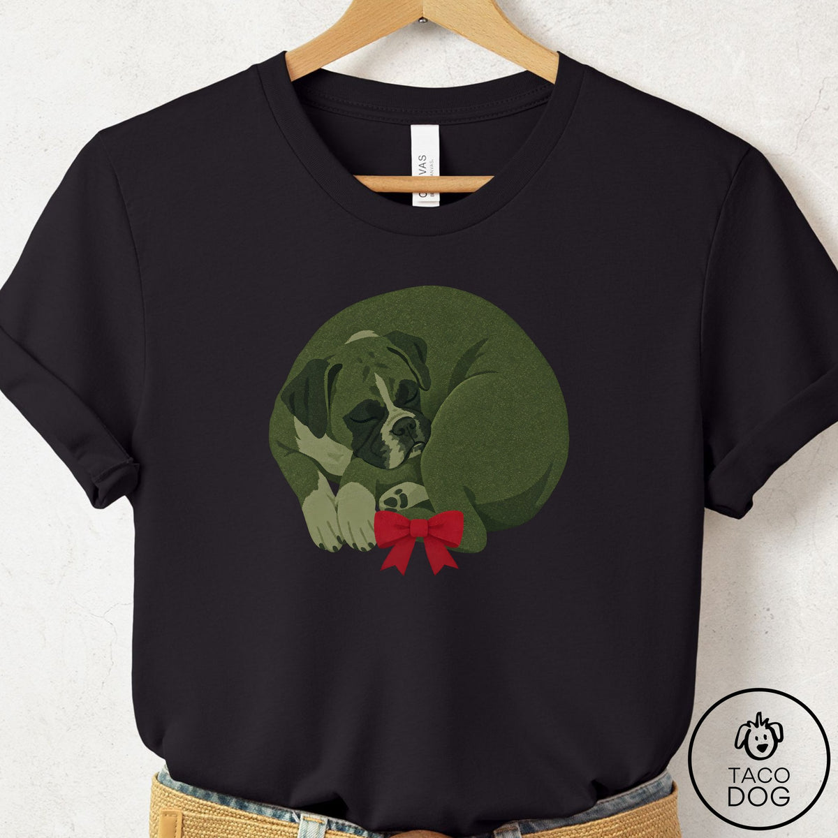 Boxer Wreath T-Shirt, design close-up