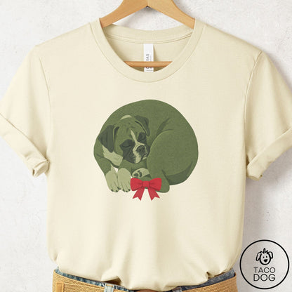 Boxer Wreath T-Shirt Natural Taco-Dog