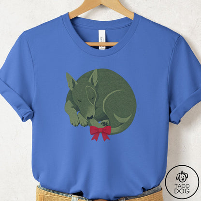 Bull Terrier Wreath T-Shirt Columbia Blue Taco-Dog