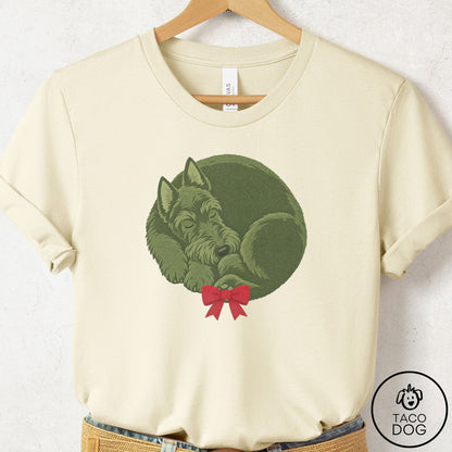 Scottie Wreath T-Shirt Natural Taco-Dog