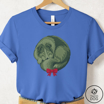 Shetland Sheepdog Wreath T-Shirt Columbia Blue Taco-Dog