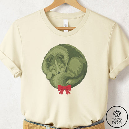 Shetland Sheepdog Wreath T-Shirt Natural Taco-Dog