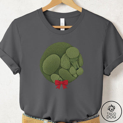Poodle Wreath T-Shirt Asphalt Taco-Dog