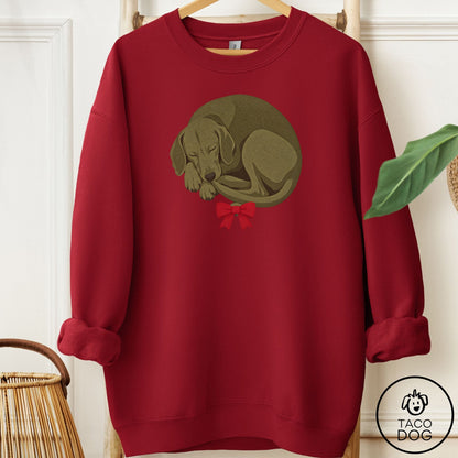 Vizsla Wreath Sweatshirt Garnet Taco-Dog