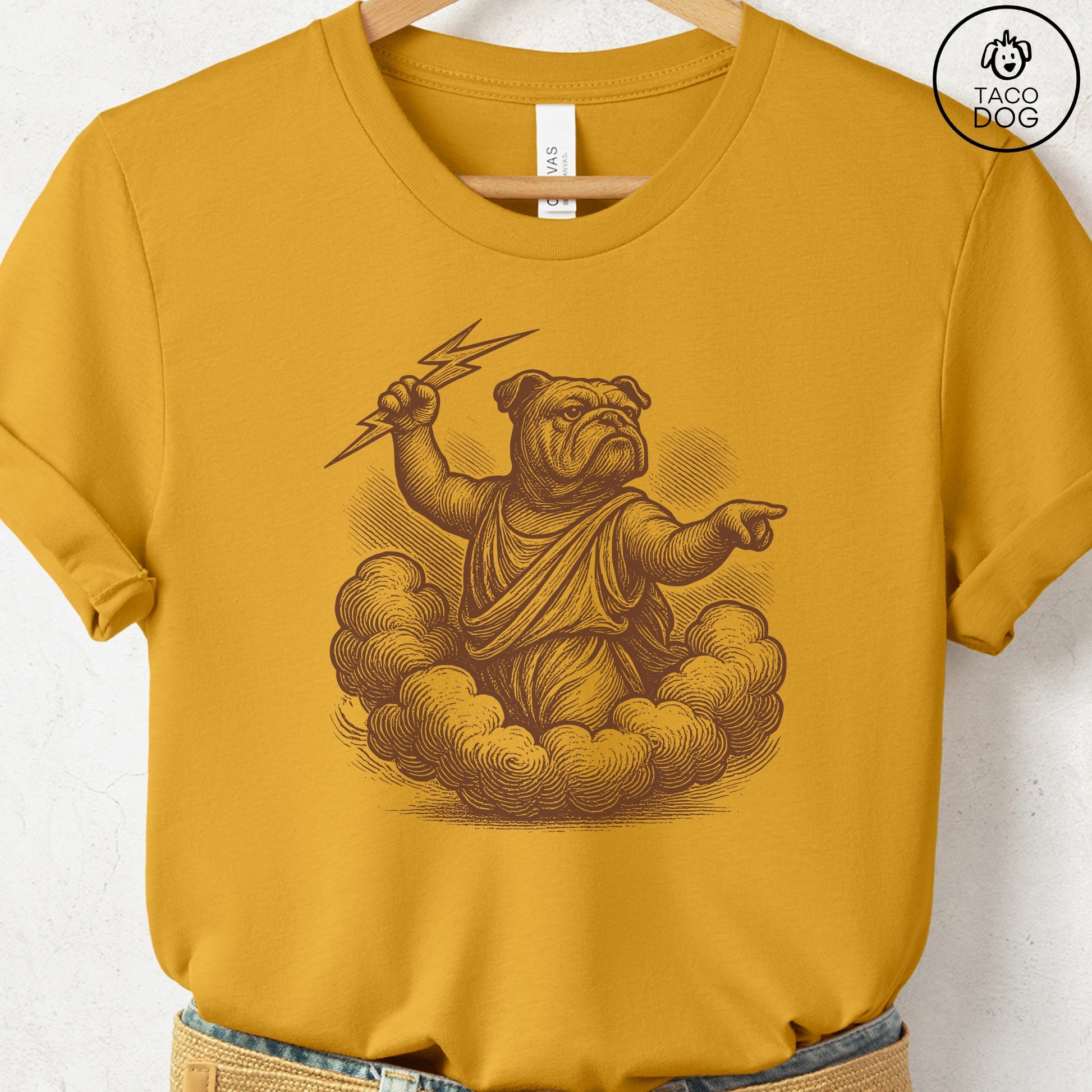 English Bulldog Zeus T-Shirt Mustard S Taco-Dog