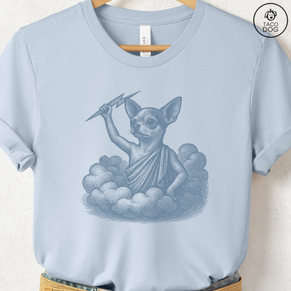 Chihuahua Zeus T-Shirt Light Blue S Taco-Dog