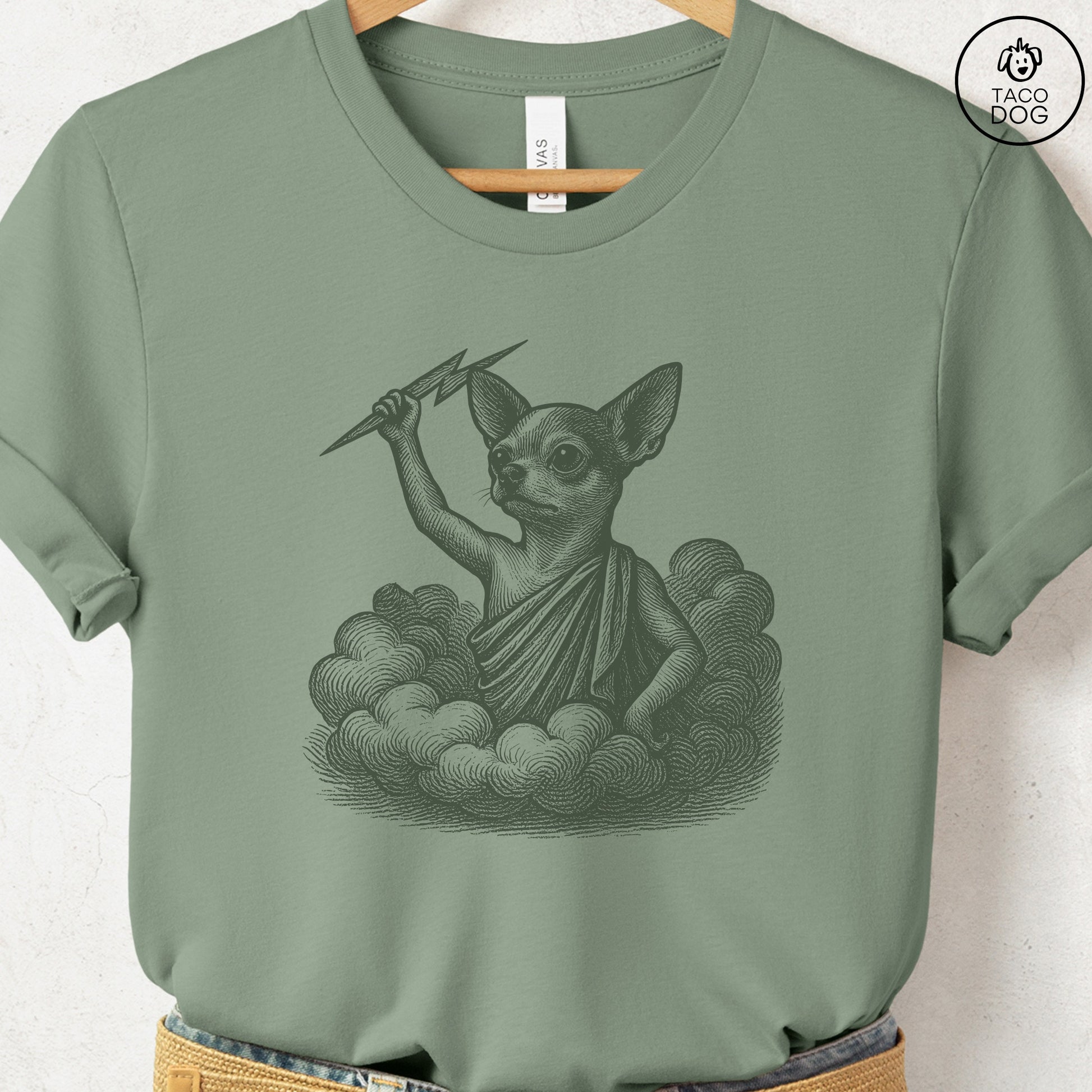 Chihuahua Zeus T-Shirt Sage S Taco-Dog