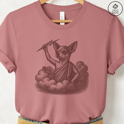 Chihuahua Zeus T-Shirt Heather Mauve S Taco-Dog