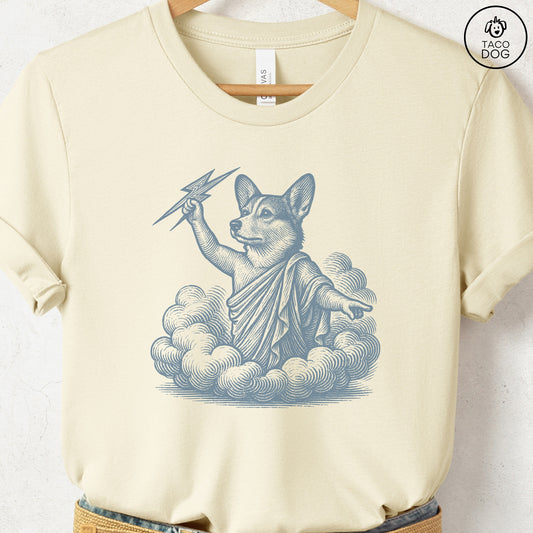 Corgi Zeus T-Shirt Natural S Taco-Dog