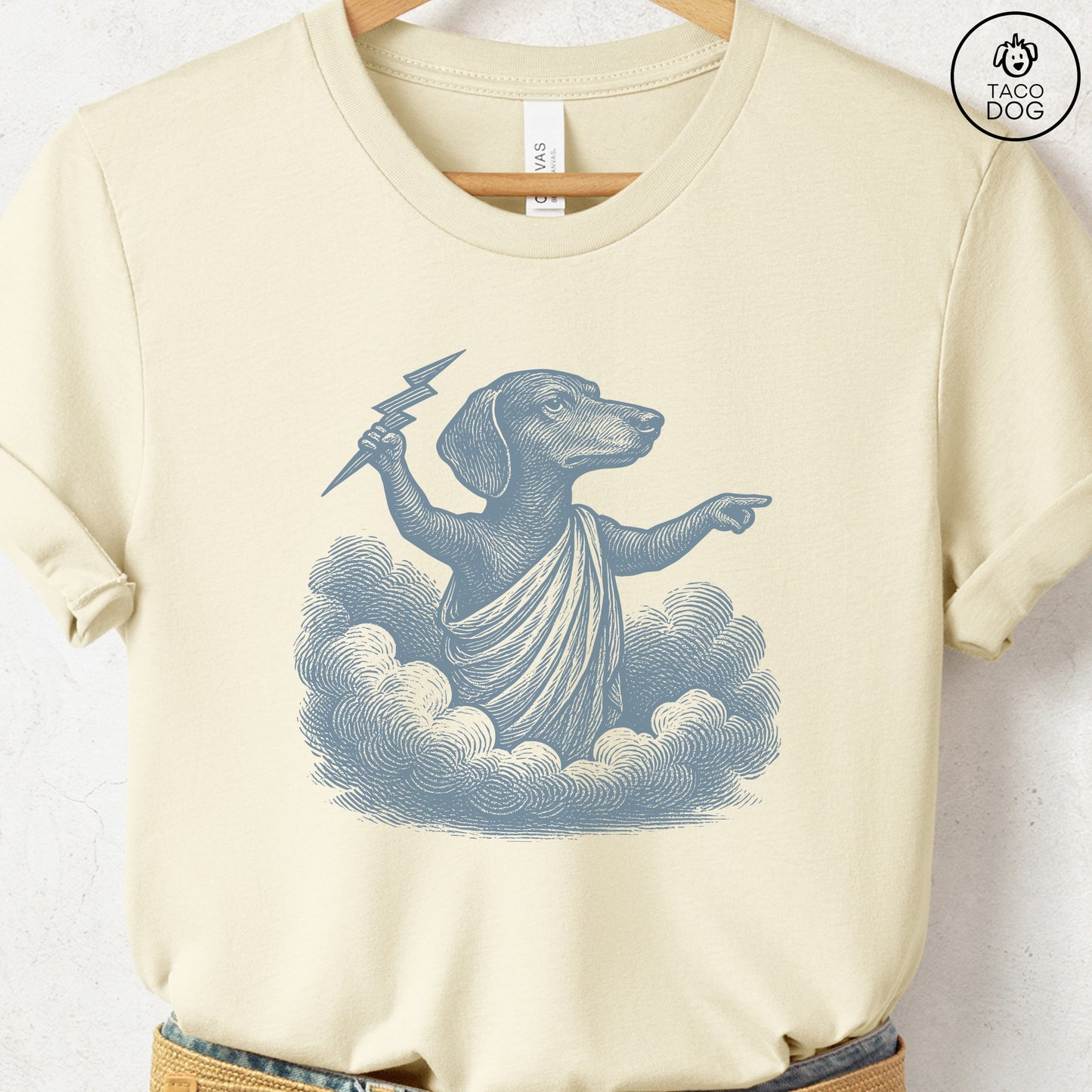 Dachshund Zeus T-Shirt Natural S Taco-Dog
