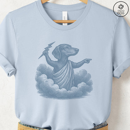 Dachshund Zeus T-Shirt Light Blue S Taco-Dog