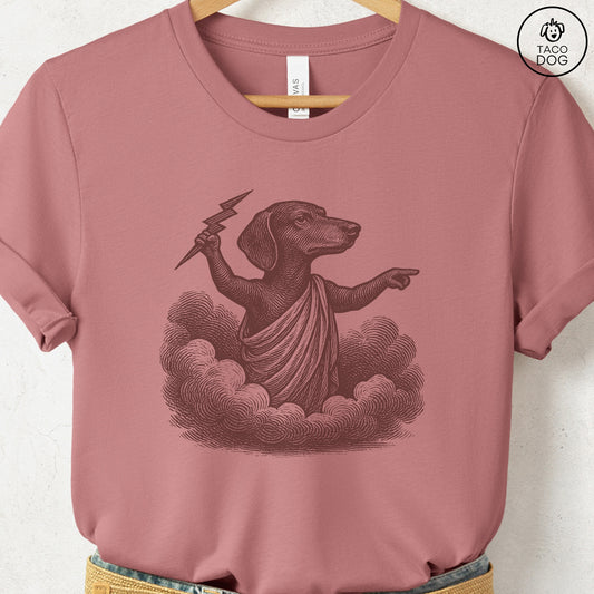 Dachshund Zeus T-Shirt Heather Mauve S Taco-Dog