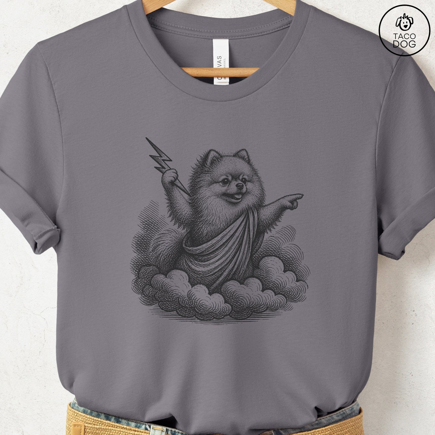Pomeranian Zeus T-Shirt Storm S Taco-Dog