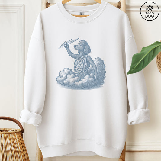 Poodle Zeus Sweatshirt White M Taco-Dog