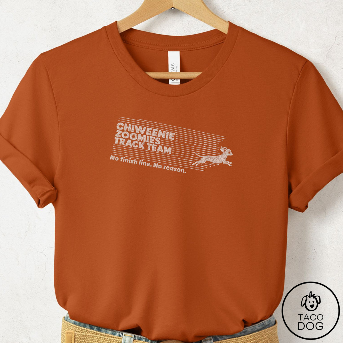 Chiweenie Zoomies Track Team T-Shirt Autumn Taco-Dog